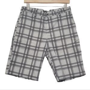 DC | Relaxed Fit Plaid Gray Chino Shorts